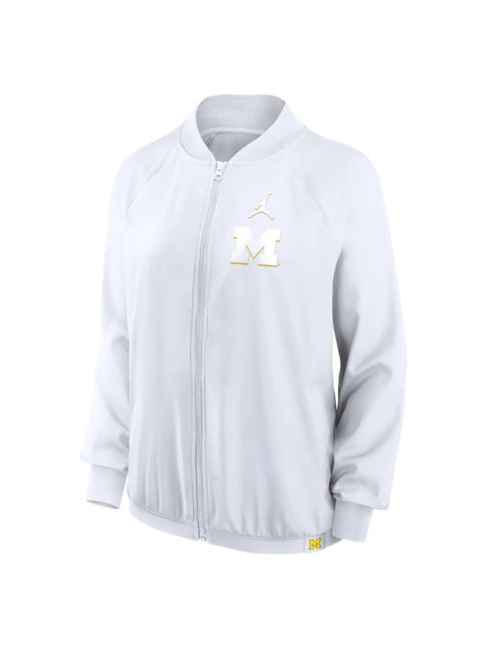 BNWT WOMEN NIKE JORDAN MICHIGAN WOLVERINE BOMBER RAGLAN FULLZIP EXTRA LARGE (XL)